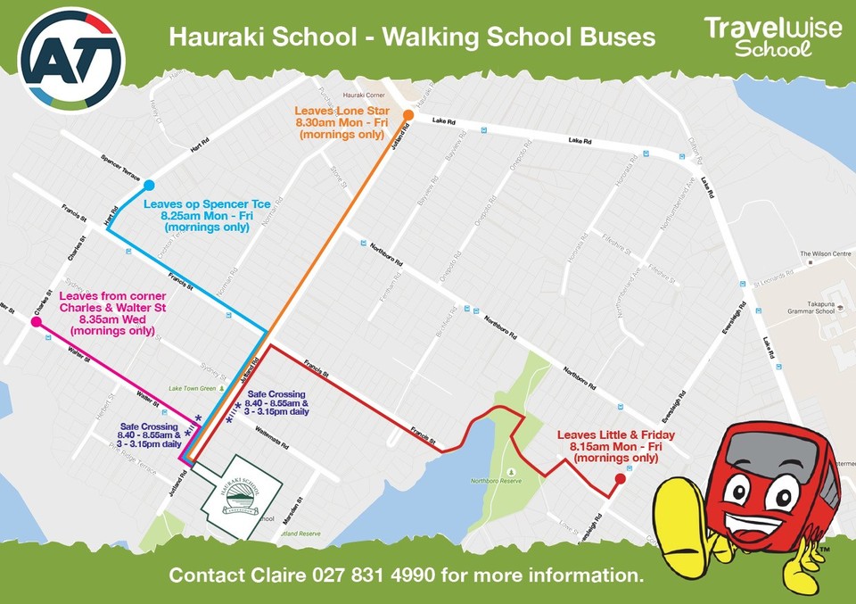 Hauraki Walking School Bus Routes