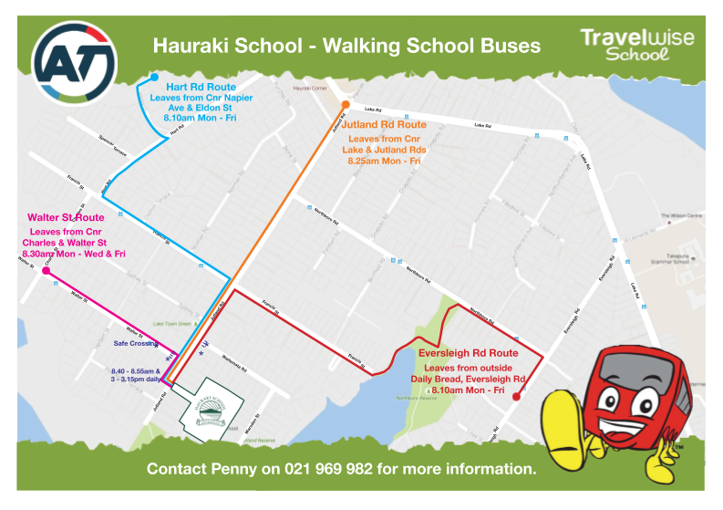 Hauraki School Walking School Bus Routes
