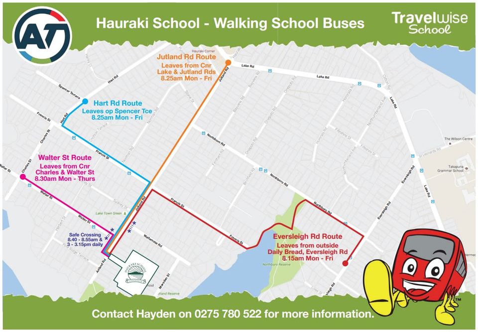 Hauraki Walking School Bus Routes
